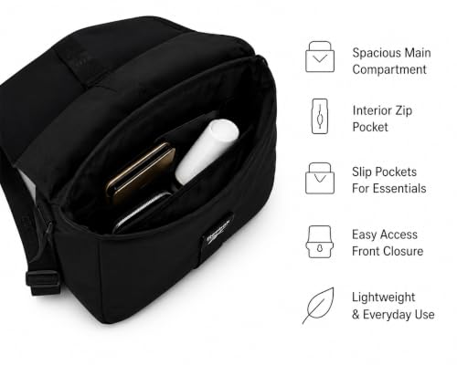 Image of Reebok Womens Small Crossbody Bag Lightweight Nylon Purse Adjustable Strap | Quilted Washed Fabric, Roomy Interior with Handy Pockets, Wear Over Shoulder or Across Body, Great for Daily Travel