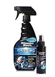 Ceramic Motorcycle Bike Wax Spray - 22 Fl Oz & 4 Fl Oz Travel Wax - Milwaukee Muscle - 4X The Ceramic Coating - Detail Spray Wax - Advanced Hydrophobic Spray for Shine and Protection