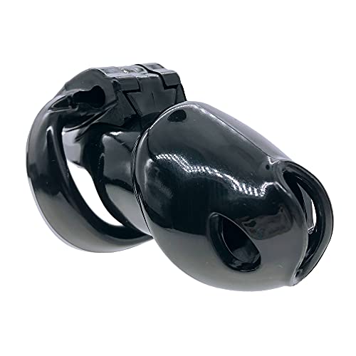 Image of HT-V4 Chastity Cage for Men | 5 Adjustable Wide Rings & 6 Colors | Beginner-Friendly | Adult Sex Toy with Sizing Guide (Black, Standard)
