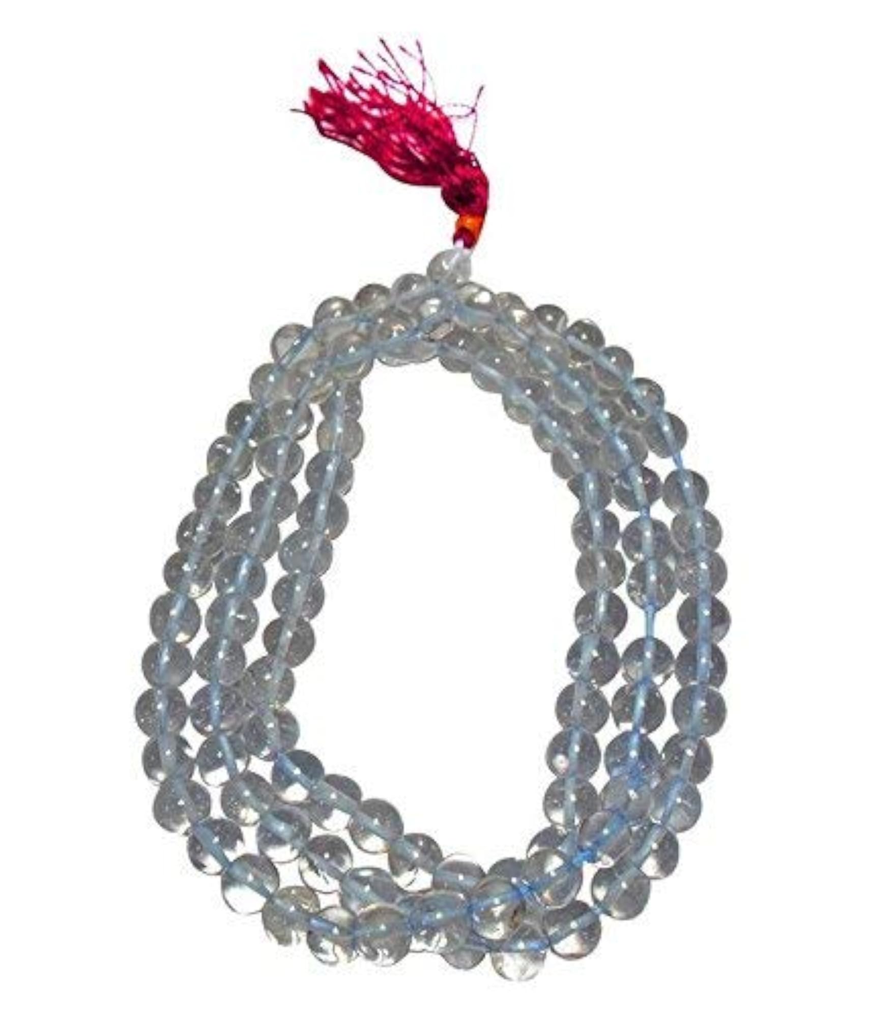 Sphatik Mala with Transparent Beads