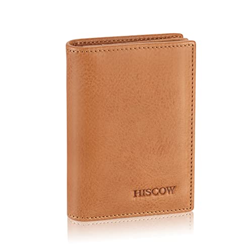 Image of HISCOW Business Card Holder with Large Compartment - Full Grain Leather
