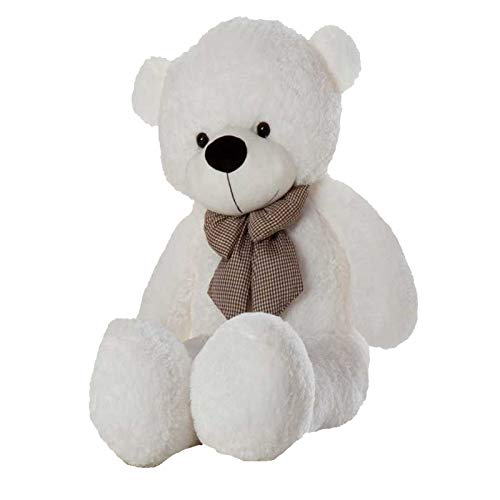 HUG 'n' FEEL SOFT TOYS 3 Feet White Giant Teddy Bear Soft, Plush, And Cuddly Stuffed Animal For Kids, Birthdays, Anniversaries, Valentine'S Day, And Special Occasions Large Huggable