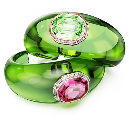 Swarovski Dulcis set, Octagon cut, Pavé, Multicolored, Gold-tone finish2