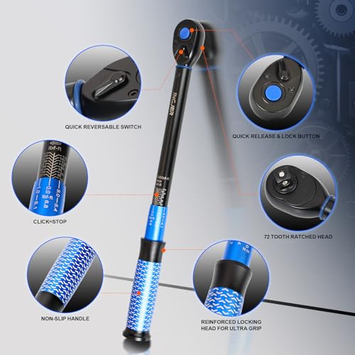 INGJER 1/2-Inch Click Torque Wrench