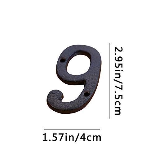 image for Betorcy Iron House Numbers and Letters, 3 inches Vintage Cast Iron Hom