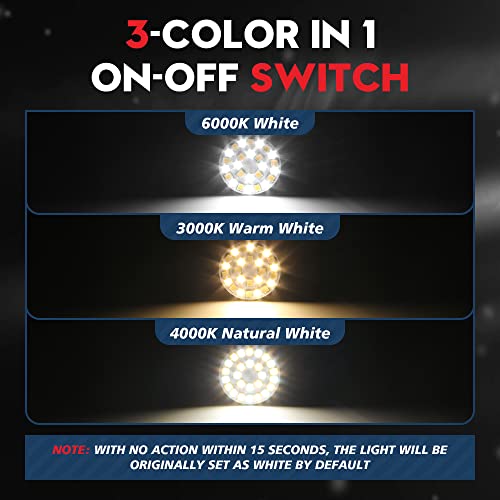 Vehicode G4 Led Bulb 12V/24V 3-Color Change 2700K Soft Warm/4000K Natural/6000K Daylight White 10W Halogen Replacement T3 Jc Bi-Pin Flat Disc Lamp For Rv Boat Dome Puck Landscape Light (4 Pack) #TOP2