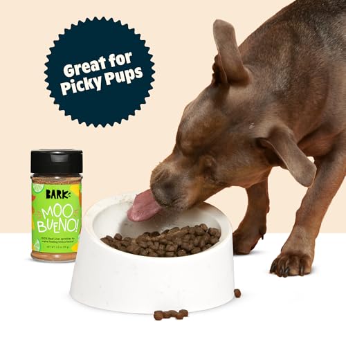 Image of Barkbox Moo Bueno! Beef Liver Dry Dog Food Topper | High Protein Meal Enhancer for Large & Small Breeds | Sprinkle Over Any Kibble