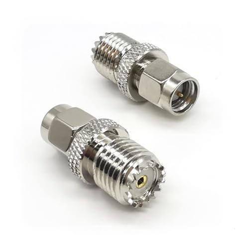 2PCS Adaptador Mini UHF SO239 a SMA coaxial miniatura 4