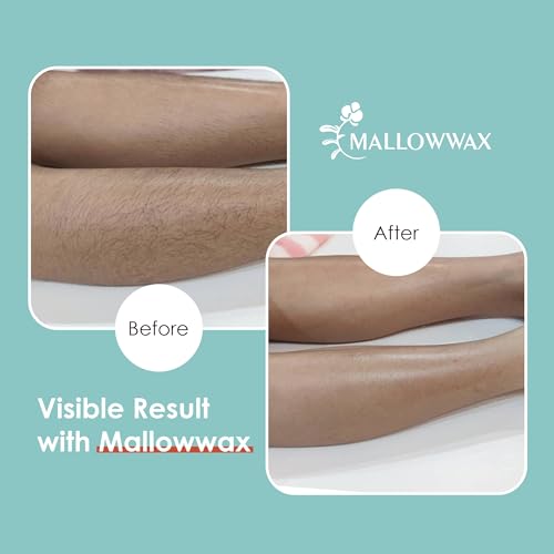 Image of Mallowwax Hard Wax Beads, 1lb Low Temp Stripless Wax For Sensitive Skin, For Coarse And Short Hair, Bikini, Underarms, Legs And Body