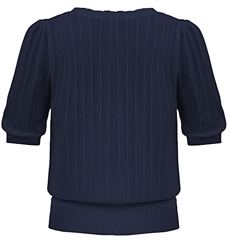 Soft Knit Sweaters For Women Short Sleeve Lace Shrugs Bolero Cardigans Button Down Blouse Navy Blue Xl #TOP4