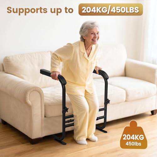 Couch Stand Assist with Soft & Wide Handle and Cup Holder, Height and Width Adjustable Chair Assist for Elderly Chair Sofa Lift Assis Devices for Seniors, Patients and Disabilities, Loading 450 lbs - Thumbnail 3