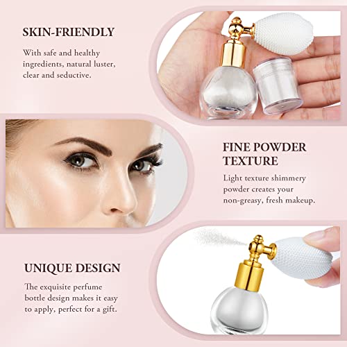 AOOWU Glitzer Spray, Glitterspray für Face und Body, Glitzer Haarspray Make-up Sparkle Puder Kosmetik Shimmer Highlighter, Powder Glitzer Spray Haare Körper für Weihnachten Rave Party(Silber)