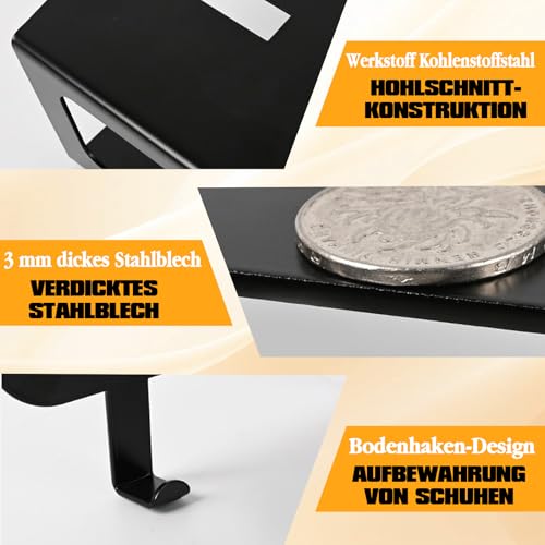 Fahrrad Wandhalterung, Fahrrad Aufhängung, Fahrrad Halterungen Wand, Wandmontage für Fahrradausrüstung, Tragkraft 30KG, Stahl, Platzsparender Fahrradständer, für MTB, Rennrad (Schwarz)