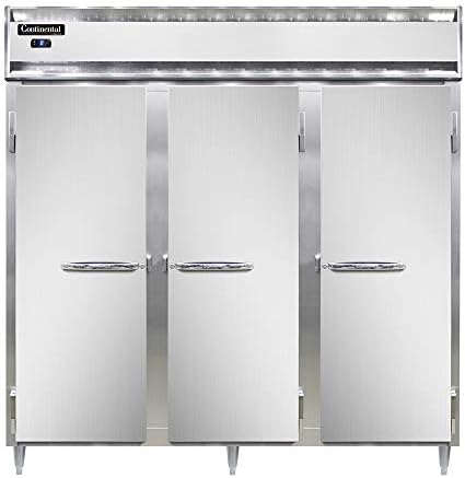 Continental Refrigerator DL3F-SA Designer Line Three Section Reach in Freezer, Stainless Exterior