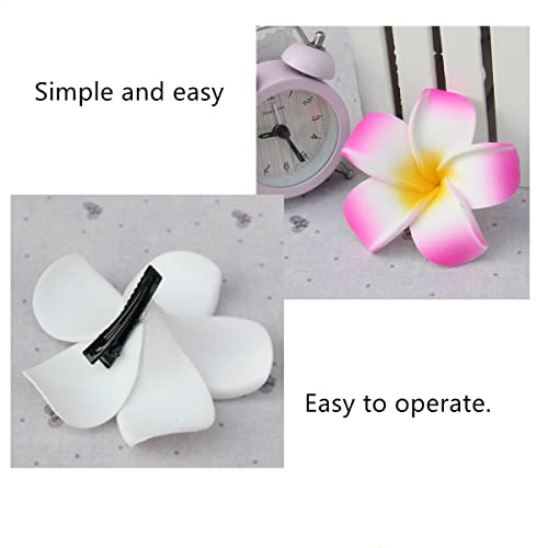 Pinzas para cabello con flores hawaianas, 12 pcs miniatura 4