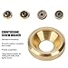 50Pcs Pure Copper Countersunk Screw Washers | CNC Machined Flat Head Gaskets for Industrial/Automotive/Machinery | M3 - M6 Sizes, 90° Angle, Protection - Oxidation (M4)