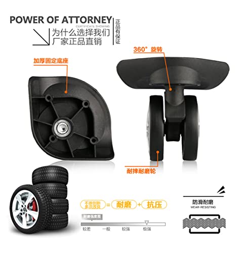Suitcase Wheels,Luggage Wheel, DIY Swivel Luggage Mute Wheel Suitcase Replacement Repair Wheels Parts Spinner3