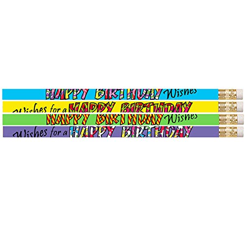Lápices Happy Birthday Wishes Pack de 12 miniatura 1