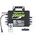 RC Mikrowechselrichter 2000W für Balkonkraftwerk, 26-60V DC Eingang pro Kanal, 99.8% MPPT Inverter, unterstützt WiFi, App Fernüberwachung, IP67, 0% Mehrwertsteuer