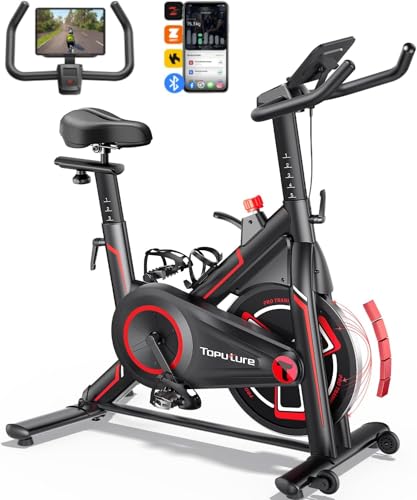 Toputure Heimtrainer Fahrrad mit APP, 15KG Schwungrad, Leiser Hometrainer...