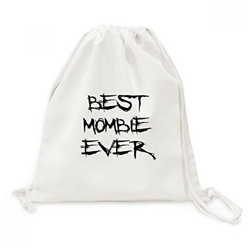 Sac à dos Toile Mombie Ever avec cordon de serrage pour voyage et grand sac de rangement