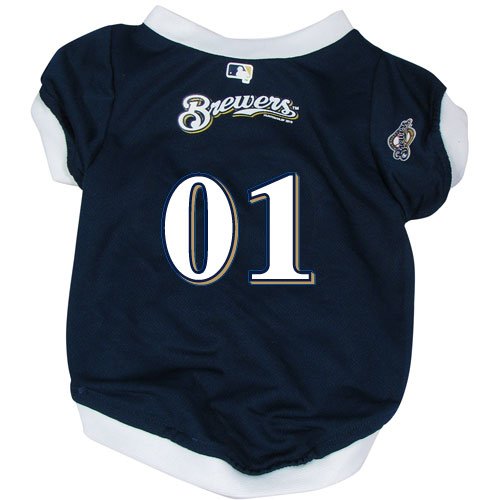 Hunter MFG Milwaukee Brewers Dog Jersey, Medium