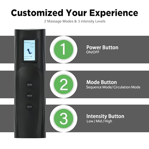 Cchyf CC-THREE Leg Compression Massager With Heat,3-In-1 Leg Massager For Circulation thumb #3