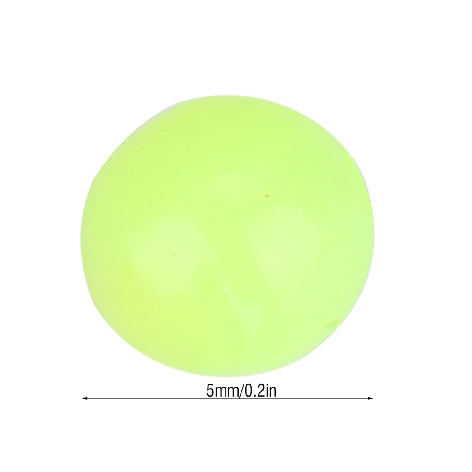 Restokki Fishing Beads Assorted Set, 100pcs Soft Plastic Luminous Glow Fishing Rig Beads Round Beads Fishing Lures, Fishing Bead Fishing Tackle Tools