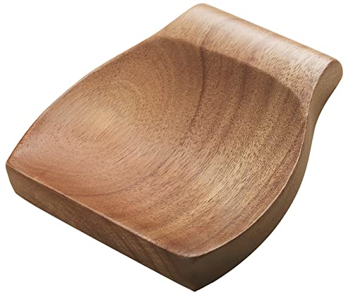 Image of Wooden Spoon Rest For Kitchen Utensils, 4.7x4.5 Inch, Natural Acacia Wood Spoon Spurtle Set Holder For placing Kitchen Tool, Cooking Ladle, Spatulas, Tongs, Fork on Stovetop Table Desk