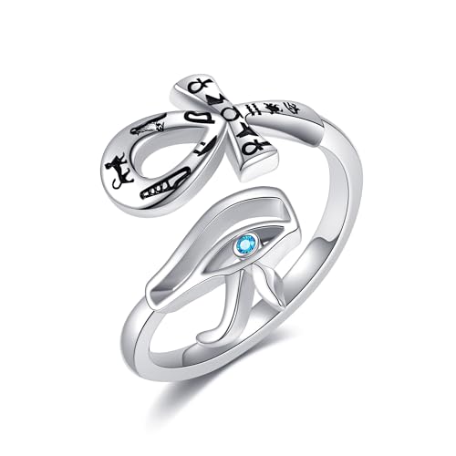 Anillo ankh de plata de ley 925