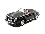 porsche speedster 356a Artikelgewicht 558 g Schuco 450030800 - Porsche 356A Speedster, Die-Cast, Maßstab 1:18, schwarz mit rotem Innenraum