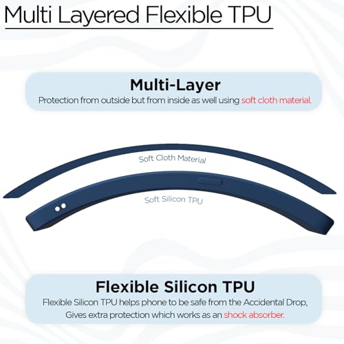 Image of Outlouders Back Cover for Oppo Reno 7 5G | Camera Protection | Durable Soft Matte Silicone Bumper Case (Blue)
