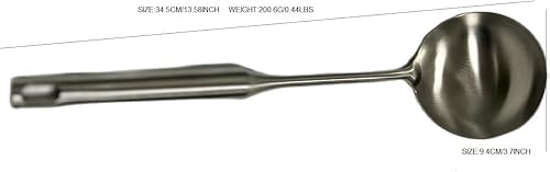 Miniatura 5 de Cucharón de sopa de acero inoxidable 304, utensilios de cocina de acero inoxidable 304 para cocinar con diseño antiquemaduras, herramienta de cocina