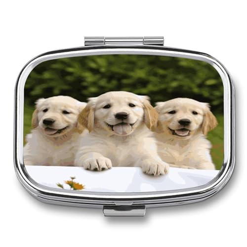 Golden Retriever Puppies �s���I�[�K�i�C�U�[ �X�N�G�A�s���P�[�X 2�̃R���p�[�g�����g�t�� �|�[�^�u�� ���^ �s���{�b�N�X �������� �������ܗe�� ���s��I�[�K�i�C�U�[