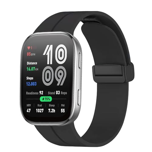 [Etsbaocy] 22mm �o���h For Amazfit Bip 6/Bip 5/5 Unity/Amazfit GTR 47mm/GTR 4/GTR 3 Pro �Ή� �����x���g ���C�N���X ������ �V���R�� �y�� �X�g���b�v �_�炩�� �����Y����