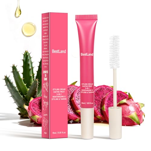 Cactus Fruit 3-in-1 Hair Styling Gel & Taming Wand Smooth Flyaways Define & Styling Cream Lightweight Non-Sticky Formula for Sleek Nourished Hair (# 1PCS)