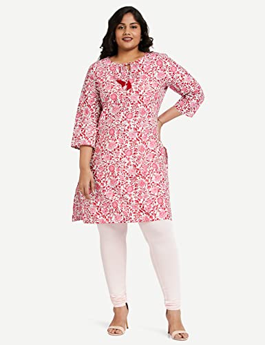 Image of Amazon Brand - Myx Women's Cotton Regular Fit Kurta (Available in Plus Sizes)