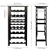 SMIBUY Bamboo Wine Rack, 28 Bottles Display Holder with Table Top, 7-Tier Free Standing Storage Shelves for Kitchen, Pantry, Cellar, Bar (Dark Brown)