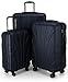 Produktbild suitline - 3er Koffer-Set Trolley-Set Rollkoffer Hartschalen-Koffer Reisekoffer, TSA, (55 cm, 66 cm, 76 cm), 100% ABS, Matt, Dunkelblau