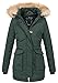 Produktbild Navahoo Damen Winter Jacke Parka Mantel Winterjacke warm gefütterte Kapuze B612 [B612-Schnee-Grün-Gr.XL]