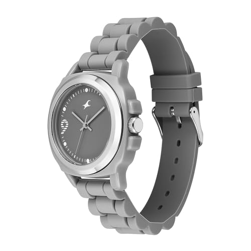 Image of Fastrack Tees Hype Bounce Quartz Grey Round Dial Men's Watch | Water Resistance Watch | Watches for Men Analog - 38170PP01