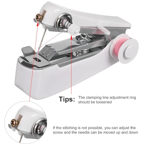 HOODANCOS Handnaaimachine 1 PC Mini Handmatige Naaimachine Handnaaimachine Draagbare Naainietmachine Gemakkelijk Voor Op Reis Thuiskantoor Autogebruik Snelle Reparatietool - Image 7