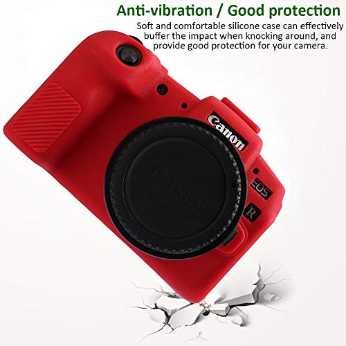 Easy Hood Camera Case Compatible With Canon Eos Rp Mirrorless Digital Camera, Anti-Scratch Soft Silicone Rubber Texture Surface Housing Case Shell Protective Cover Skin Protector (Red) #TOP2
