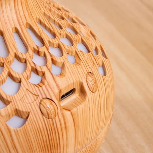 Image of Bedroom Humidifier for Sleep Essential Oil Diffuser with Flame Effect Night Light Ultrasonic Cool Mist Air Quiet USB Auto Shut Off Aromatherapy Diffuser (Beautiful Pot Himidifier)