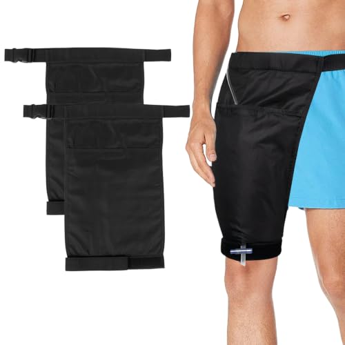 2 Pcs Soporte Para Bolsa De Drenaje De Orina 2500ml, Invisible Soporte Bolsa Orina Pierna Unisex Gran Capacidad Fácil Instalar Diseño Ajustable Adecuado Para Uso Doméstico Cuidado Diario Salir(Negro)