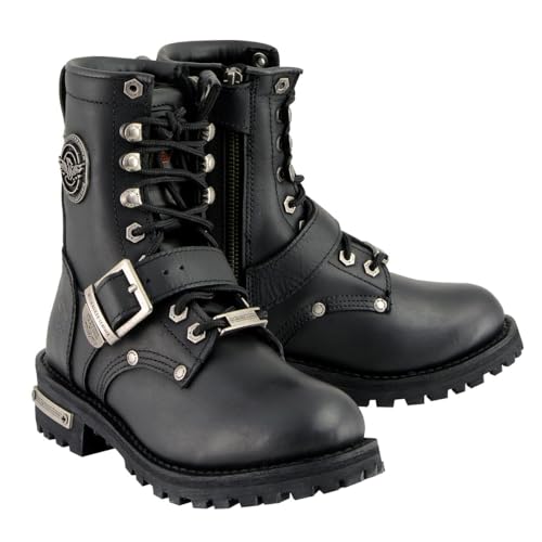 Milwaukee Leather Women's Premium Leather Lace-Up Motorcycle Rider Boots Collection MBL - 10.5 by Milwaukee Leather - Used condition - US$107.51
