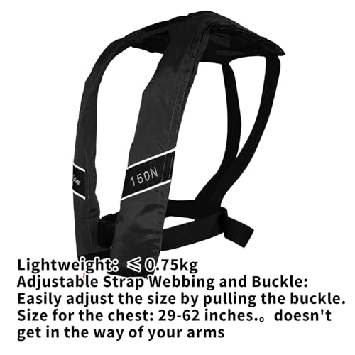 Image of Automatic Inflatable Life Jacket|Life Vest for Adults|PFD Low Profile|Supports up to 330 lbs