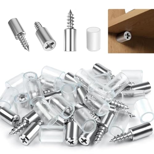 40 Piezas Soporte Baldas Armario, Clavijas de Soporte para Estanterías de Muebles, Soporte para Estantes con Manguito de Goma, Soportes de Estante para Cocina, Librerías, Fijación Estable y Resistente