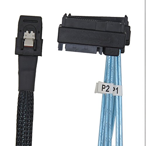 YIWENTEC Mini SAS 36 SFF-8087 to (4) SFF-8482 Connectors with SATA Power 1m