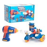 Educational Insights Design & Drill Bolt Buddies Police Motorcycle - Construction Toys & Toddler Tools, Kids Tool Set with Real Electric Drill Toy, Take Apart STEM Set, Building Kits for Ages 3+